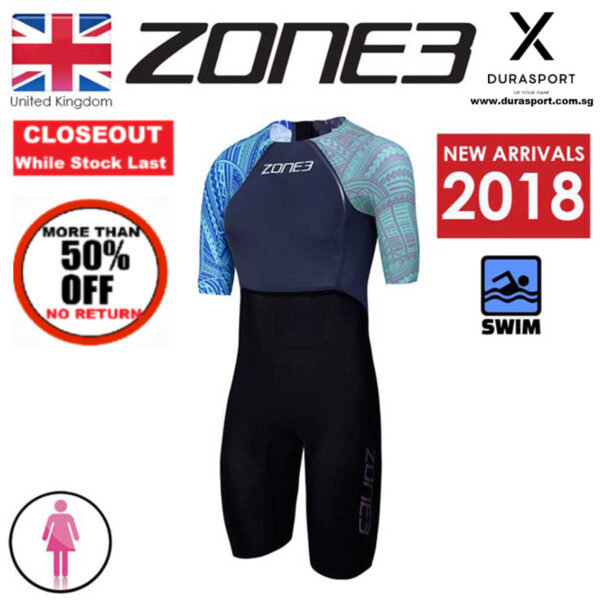 Zone3 Women Konga-Target Short Sleeve Swim Skin