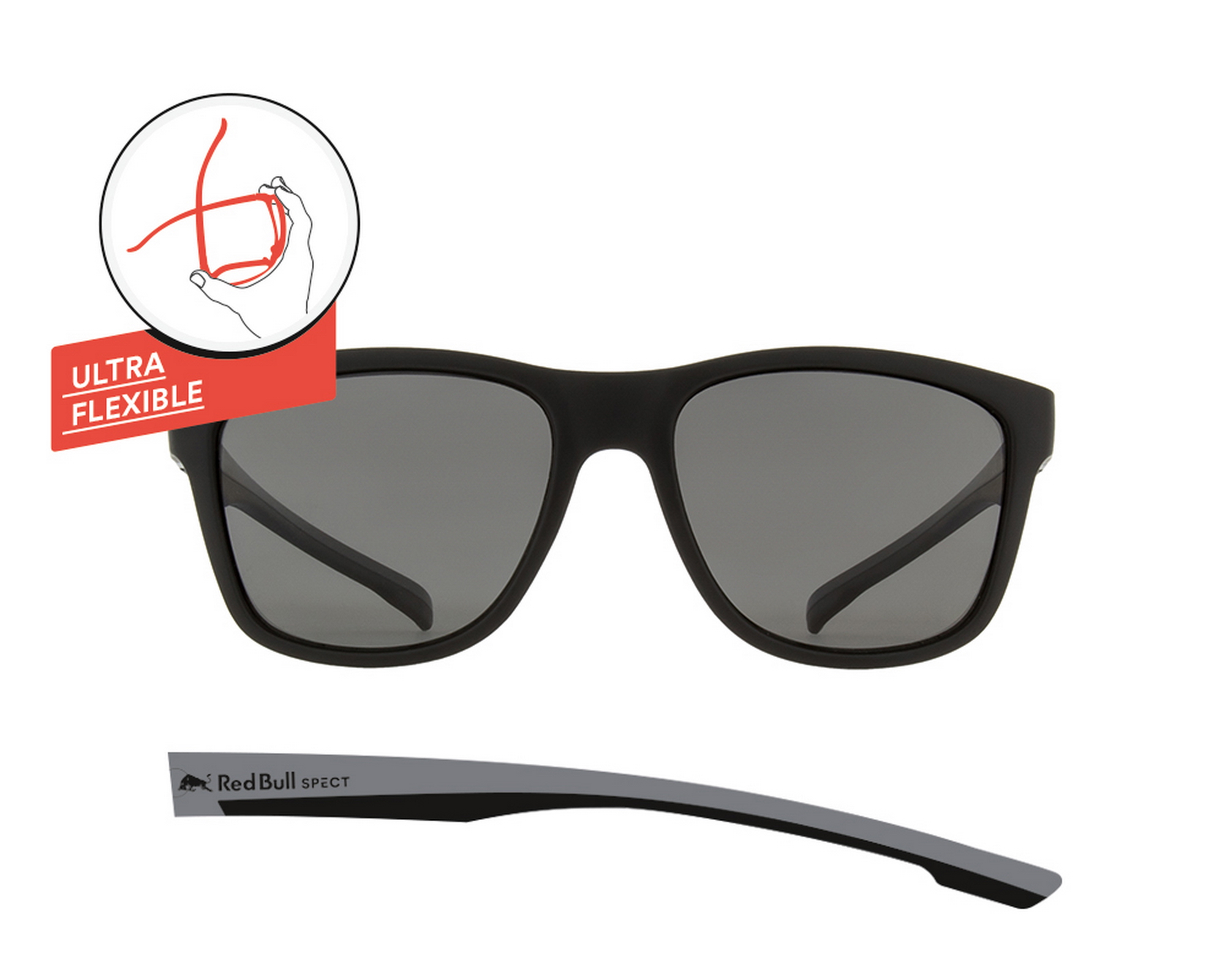 001P Bubble Polarized Sunglasses Black Frame Smoke Len 2