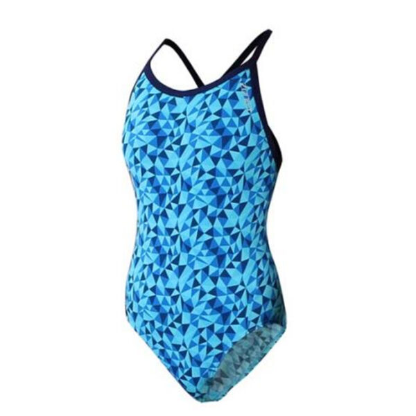 ZONE3 Women Prism Bound Back Swim Costume Blue